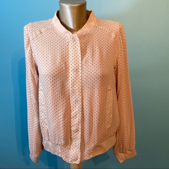 Club  Monaco Jonie pink silk bomber‎ jacket - Picture 1 of 9